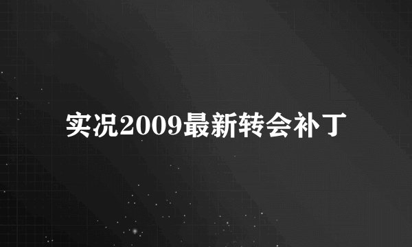 实况2009最新转会补丁