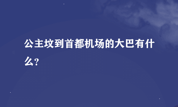 公主坟到首都机场的大巴有什么？