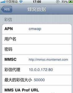 苹果手机彩信设置如何设置，蜂窝数据APN是多少