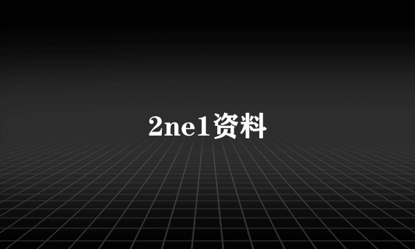 2ne1资料