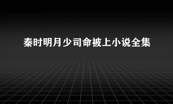 秦时明月少司命被上小说全集