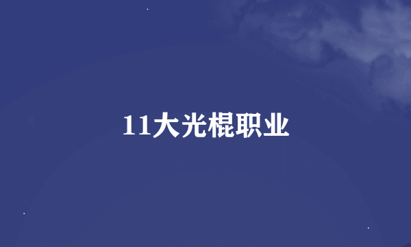 11大光棍职业