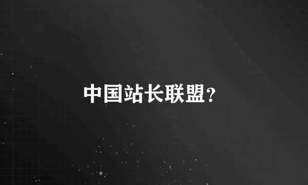 中国站长联盟？