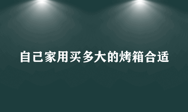 自己家用买多大的烤箱合适