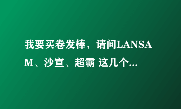 我要买卷发棒，请问LANSAM、沙宣、超霸 这几个牌子哪个好？