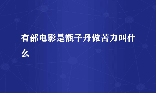 有部电影是甑子丹做苦力叫什么