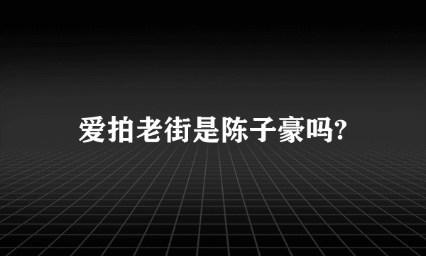 爱拍老街是陈子豪吗?