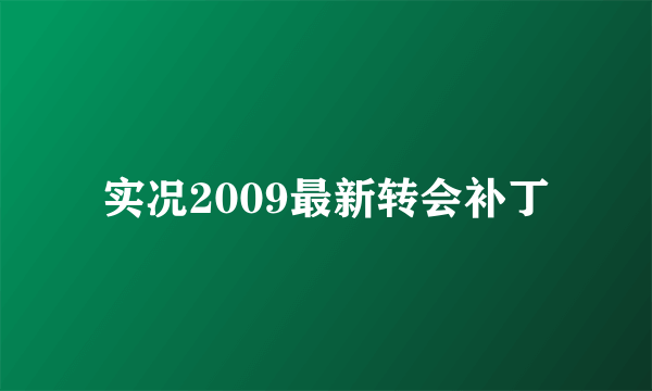 实况2009最新转会补丁