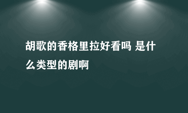 胡歌的香格里拉好看吗 是什么类型的剧啊