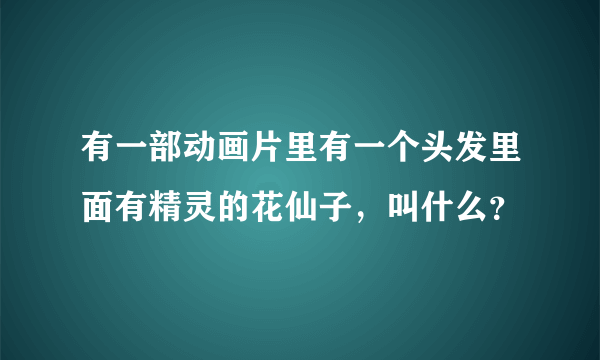 有一部动画片里有一个头发里面有精灵的花仙子，叫什么？