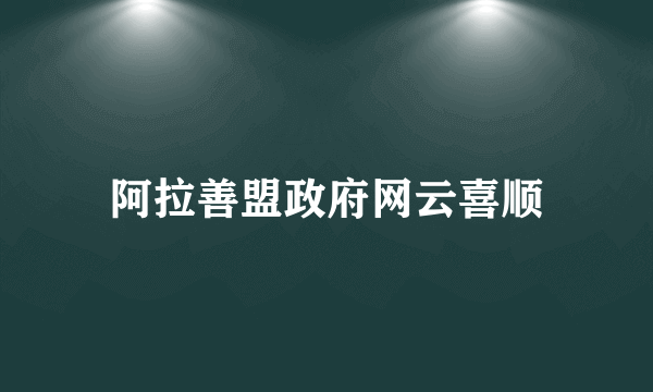 阿拉善盟政府网云喜顺