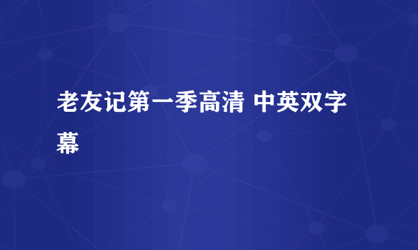 老友记第一季高清 中英双字幕