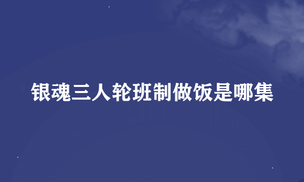 银魂三人轮班制做饭是哪集