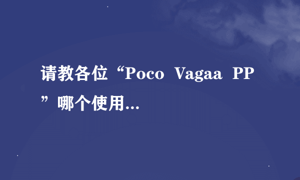 请教各位“Poco  Vagaa  PP”哪个使用更安全呀?