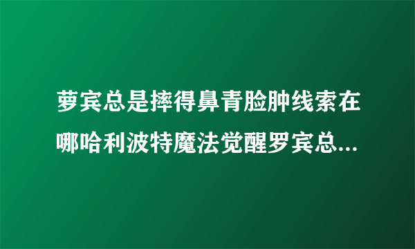 萝宾总是摔得鼻青脸肿线索在哪哈利波特魔法觉醒罗宾总是摔得鼻青脸肿的线索碎片位置