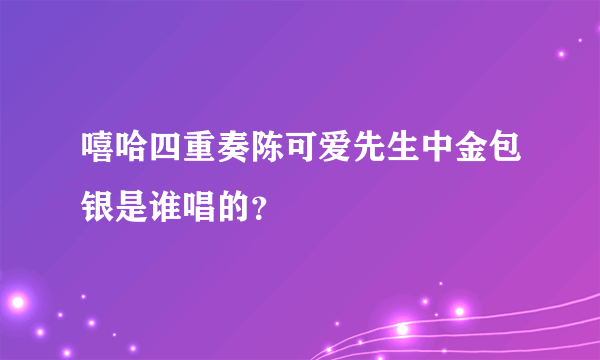 嘻哈四重奏陈可爱先生中金包银是谁唱的？