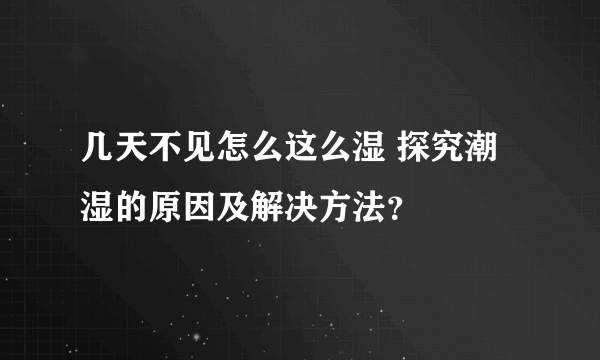 几天不见怎么这么湿 探究潮湿的原因及解决方法？