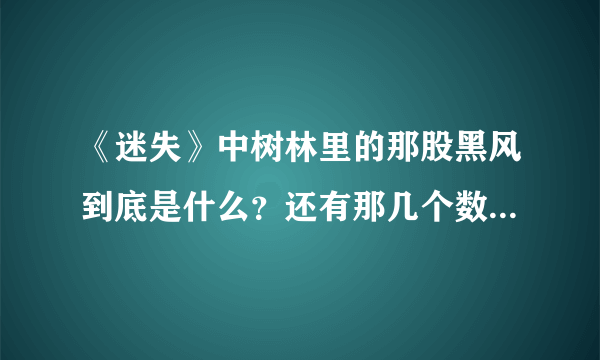 《迷失》中树林里的那股黑风到底是什么？还有那几个数字到底代表什么？