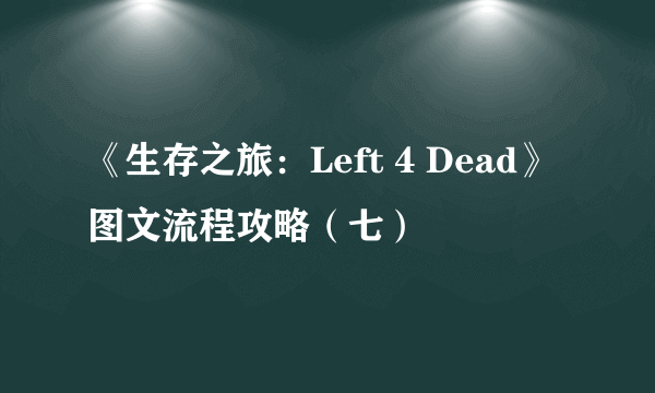 《生存之旅：Left 4 Dead》图文流程攻略（七）