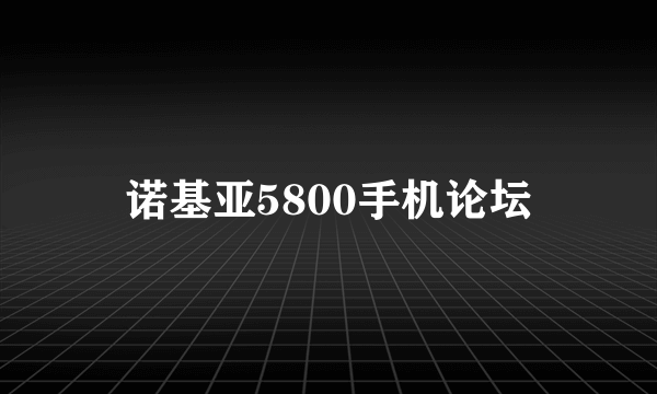 诺基亚5800手机论坛