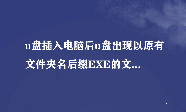 u盘插入电脑后u盘出现以原有文件夹名后缀EXE的文件是什么病毒