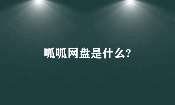 呱呱网盘是什么?