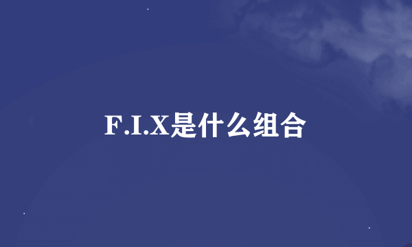 F.I.X是什么组合