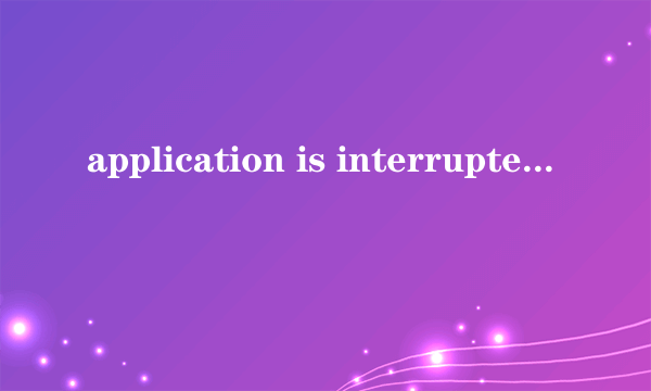 application is interrupted by external software