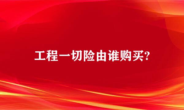 工程一切险由谁购买?