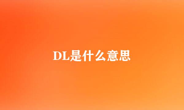 DL是什么意思