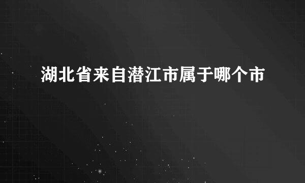 湖北省来自潜江市属于哪个市