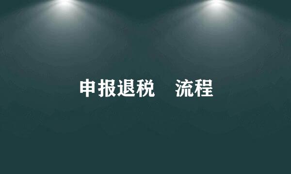 申报退税 流程