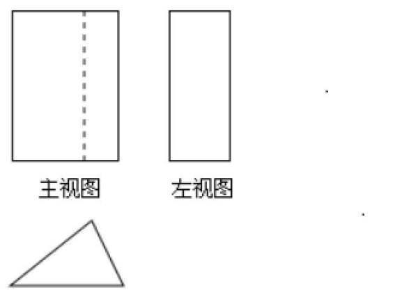 画出图中三棱柱的三视图。