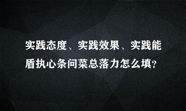 实践态度、实践效果、实践能盾执心条问菜总落力怎么填？