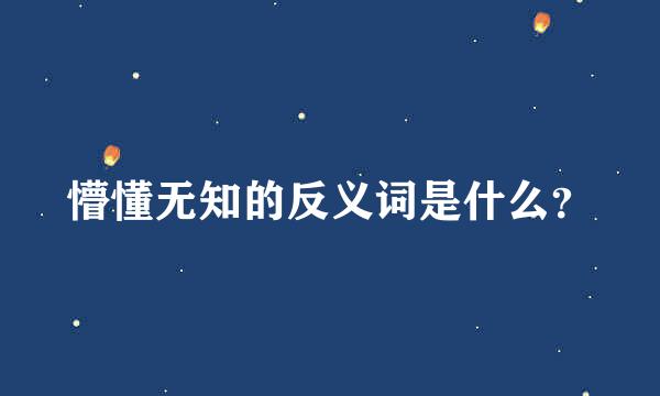 懵懂无知的反义词是什么？