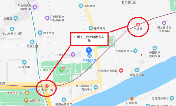 去广州十三行要坐几号地铁？