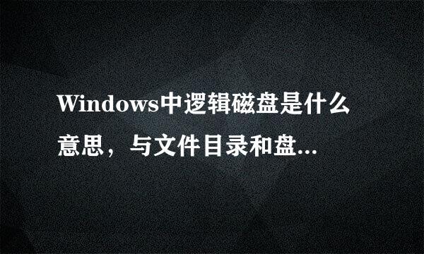 Windows中逻辑磁盘是什么意思，与文件目录和盘符有什么关系？