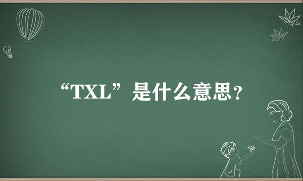 “TXL”是什么意思？