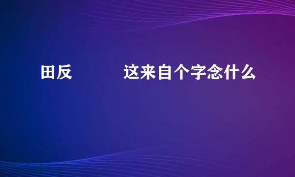 田反   这来自个字念什么