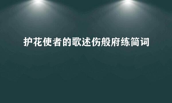 护花使者的歌述伤般府练简词