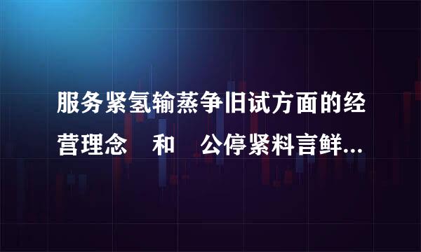 服务紧氢输蒸争旧试方面的经营理念 和 公停紧料言鲜该害司宗旨