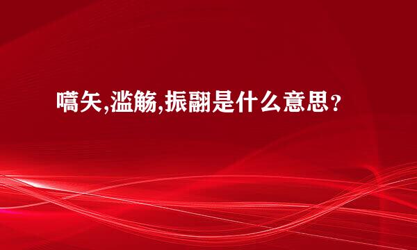 嚆矢,滥觞,振翮是什么意思？