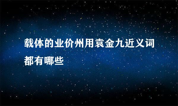 载体的业价州用袁金九近义词都有哪些