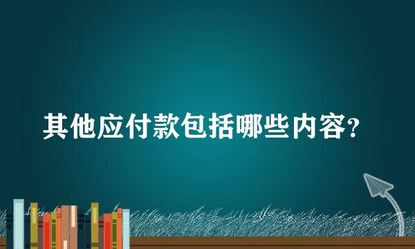 其他应付款包括哪些内容？