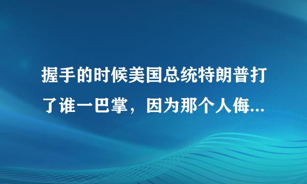 握手的时候美国总统特朗普打了谁一巴掌，因为那个人侮辱特朗普