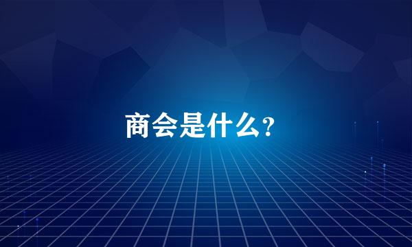 商会是什么？