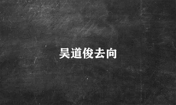 吴道俊去向