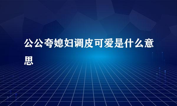 公公夸媳妇调皮可爱是什么意思