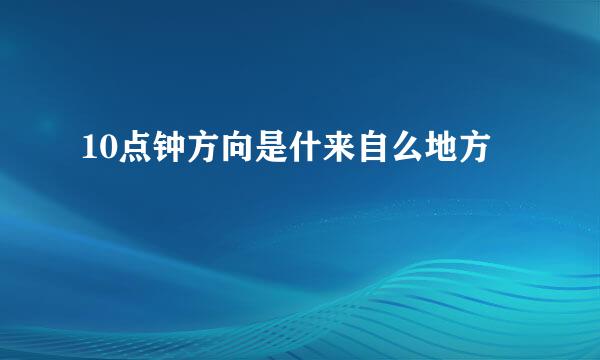 10点钟方向是什来自么地方