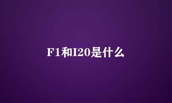 F1和I20是什么